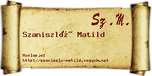 Szaniszló Matild névjegykártya